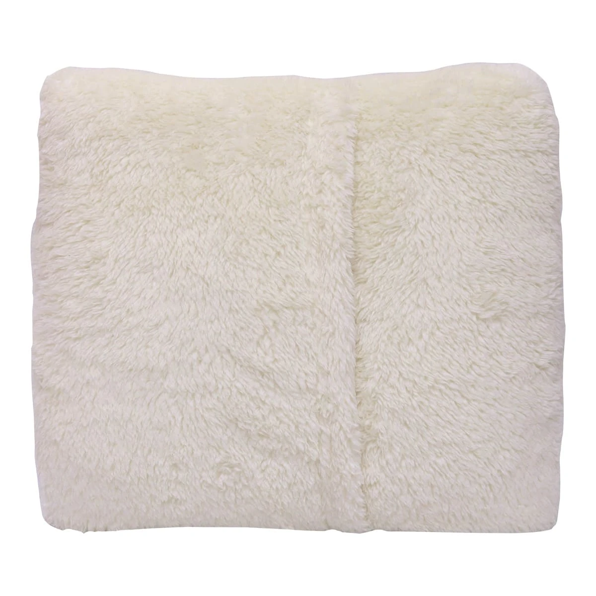 Echo World Embroidery Recycled Plush Pillow Blanket (Cream)