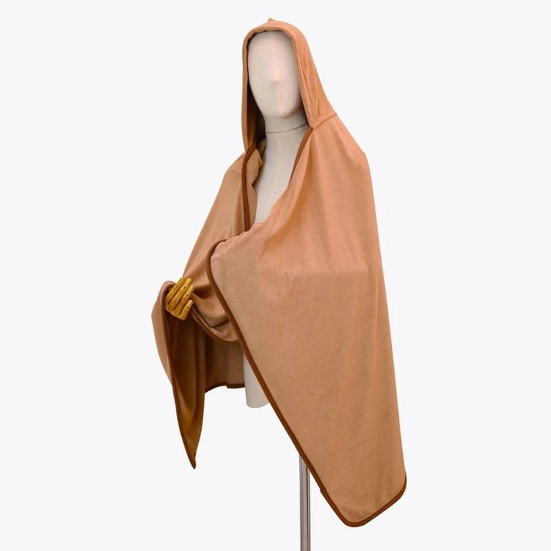 Echo World Embroidery Recycled Terry Hooded Bath Towel (Brown)