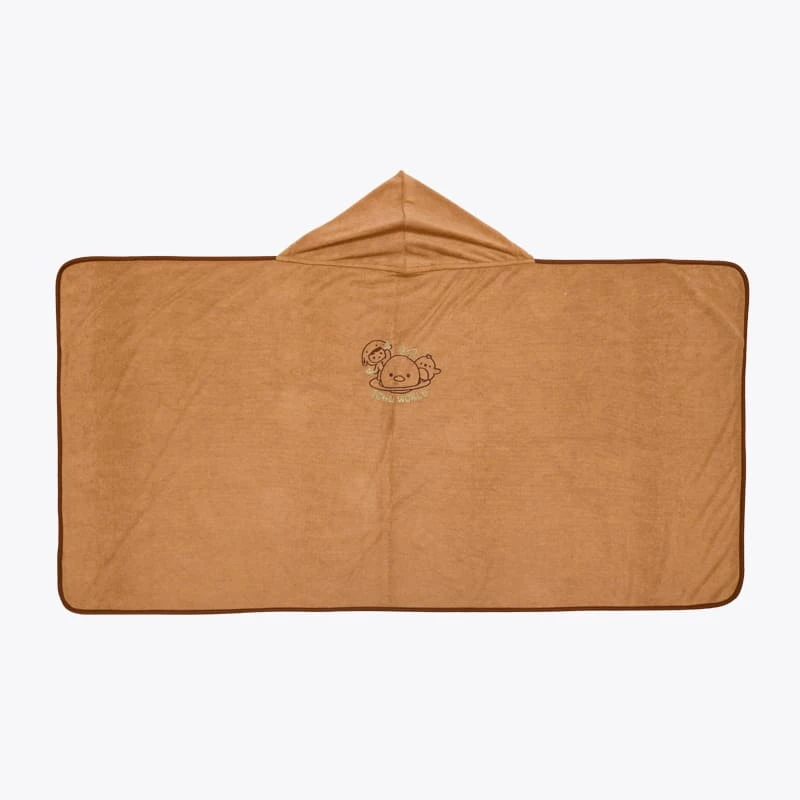 Echo World Embroidery Recycled Terry Hooded Bath Towel (Brown)