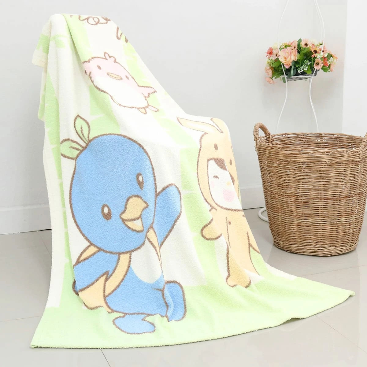 Echo World Printed Recycled Terry Baby Blanket