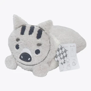 Eddie 3D Embroidery Portable Plush Blanket (Grey)