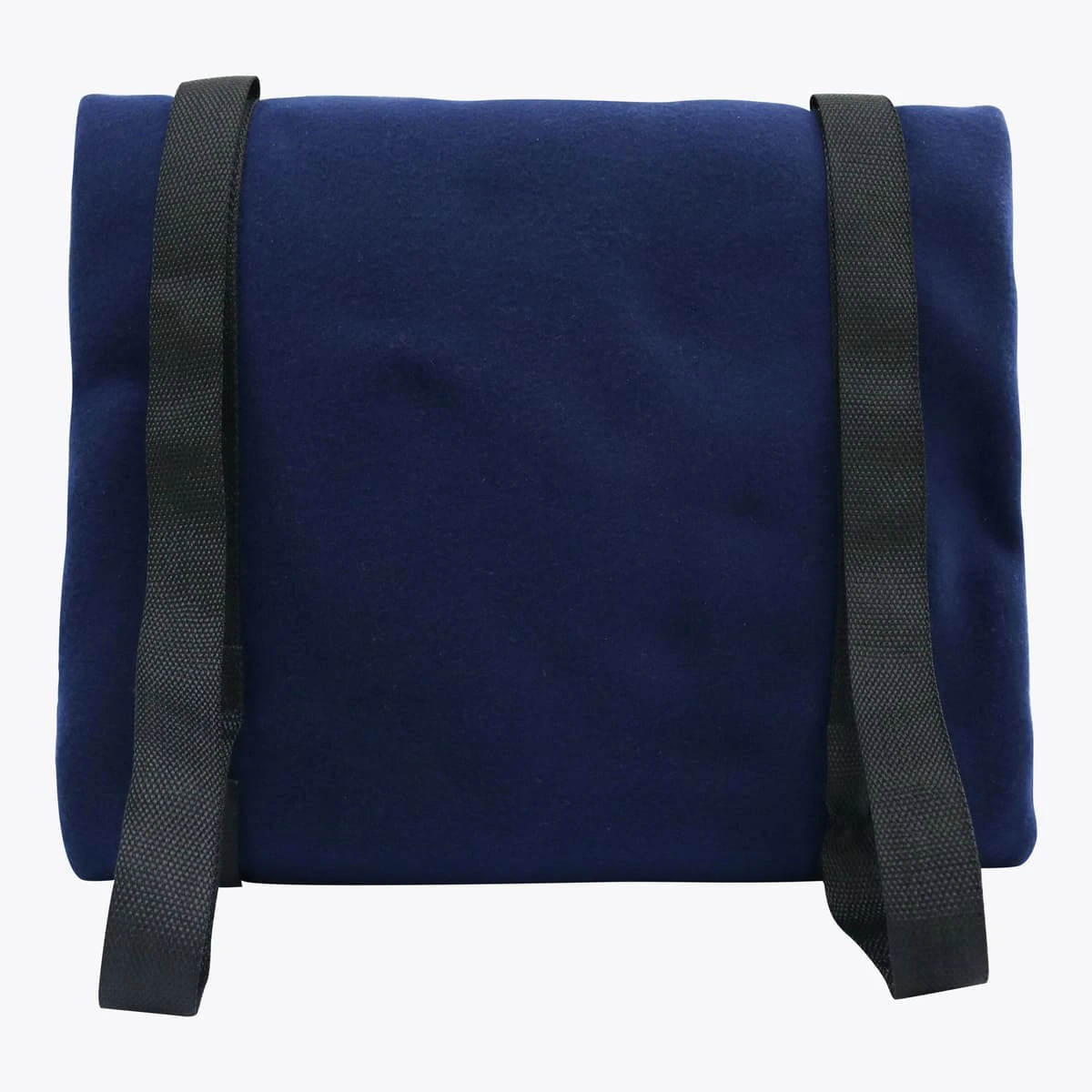 Embroidery Fleece Outdoor Blanket Backpack with Pillow (Navy)