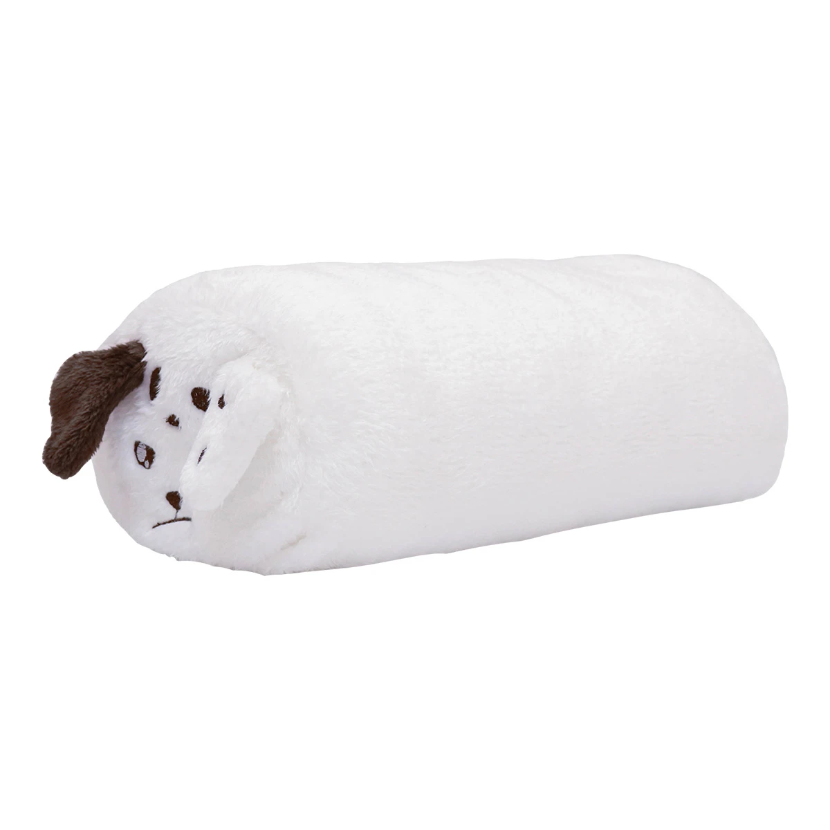 Fast 3D Embroidery Plush Bolster Blanket (White)