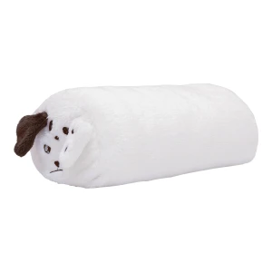 Fast 3D Embroidery Plush Bolster Blanket (White)