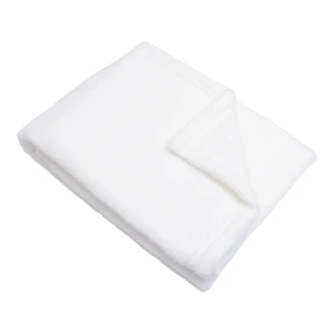 Fast 3D Embroidery Plush Bolster Blanket (White)
