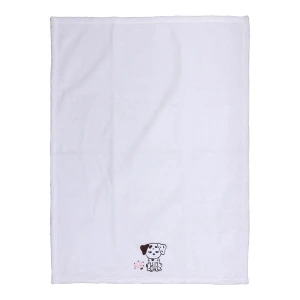 Fast Embroidery Plush Baby Blanket (White)