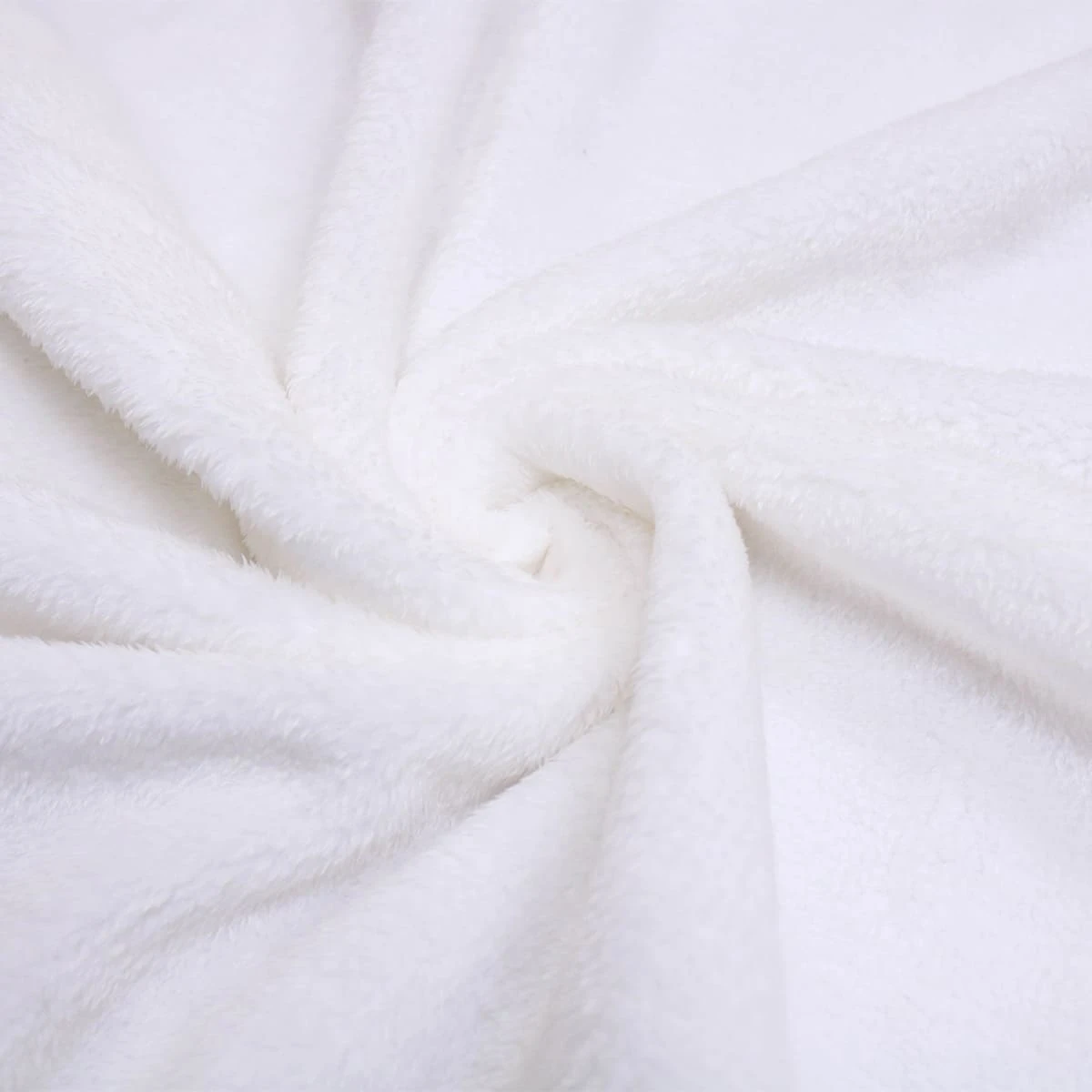 Fast Embroidery Plush Baby Blanket (White)