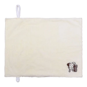 Fast Embroidery Plush Baby Blanket (White)