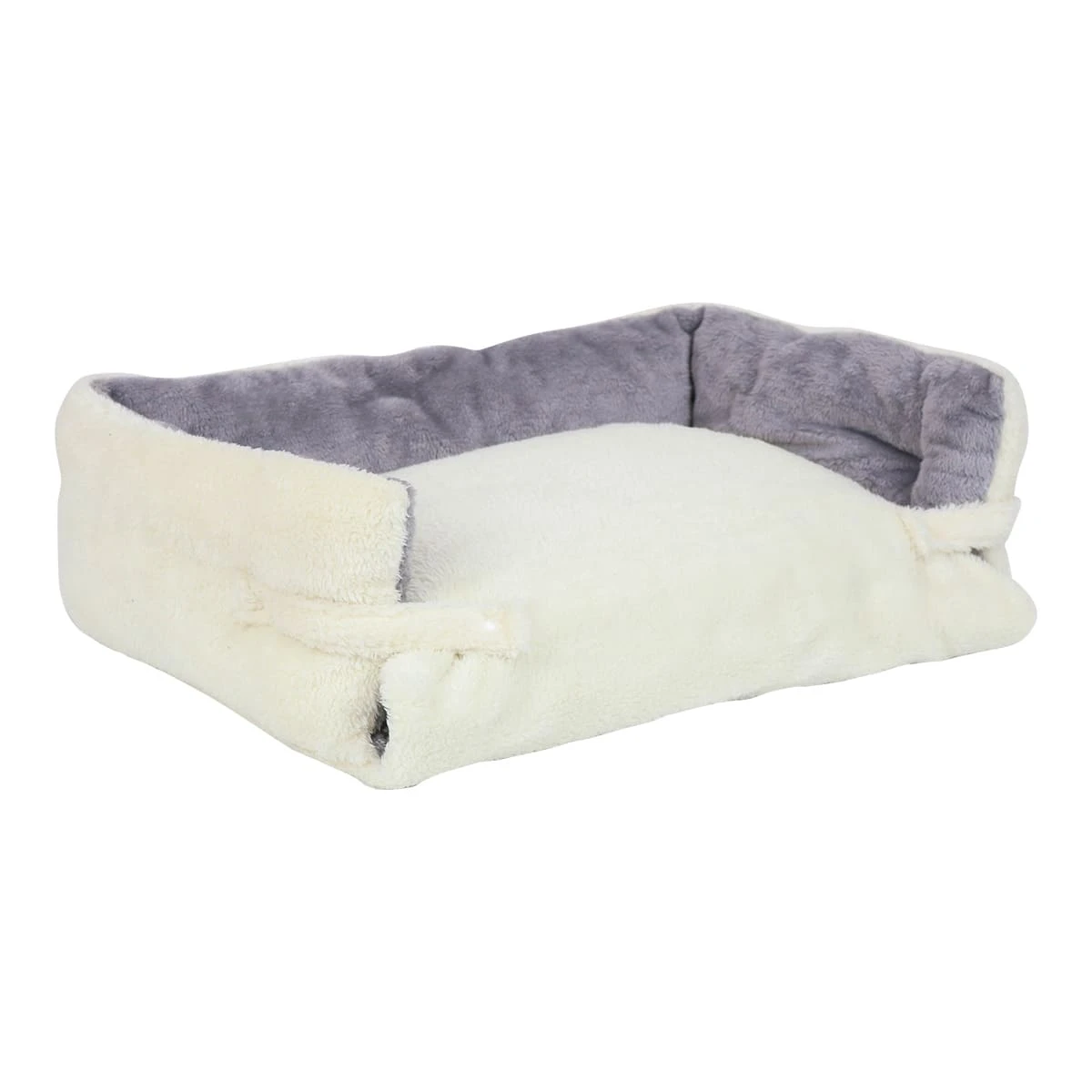Fast Embroidery Plush Pet Bed (White)
