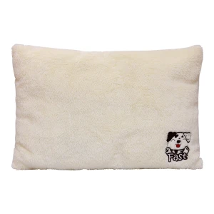 Fast Embroidery Plush Pet Bed (White)