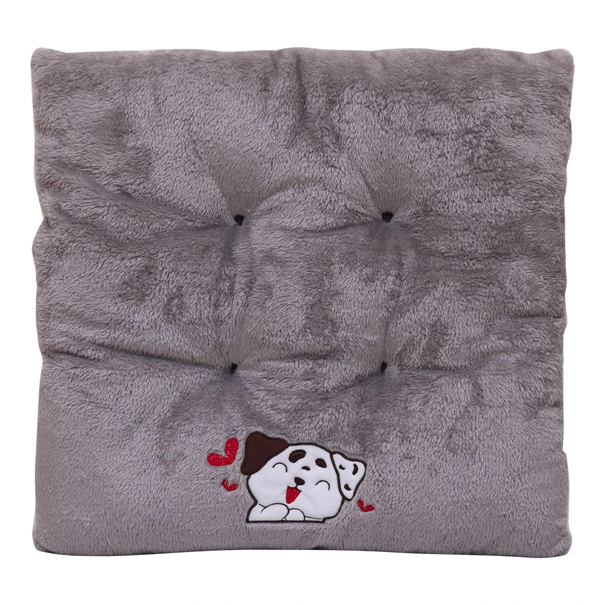 Fast Embroidery Reversible Plush Pet Mat (Grey,White)