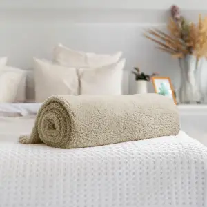 Fino Plush Blanket | Beige