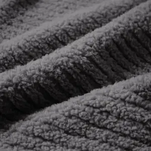 Fino Plush Blanket | Bold Striped Textured | Dark Grey