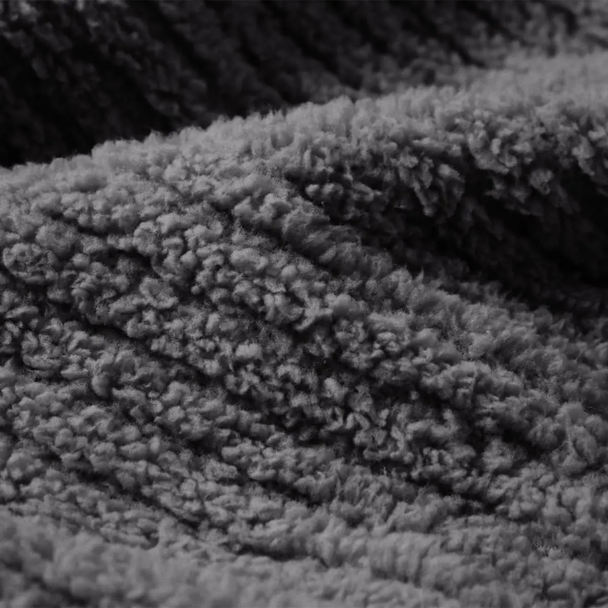 Fino Plush Blanket | Bold Striped Textured | Dark Grey