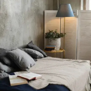 Fino Plush Blanket | Bold Striped Textured | Light Brown