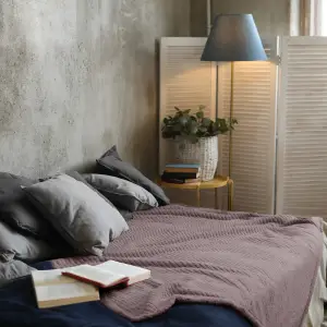 Fino Plush Blanket | Bold Striped Textured | Red Brown