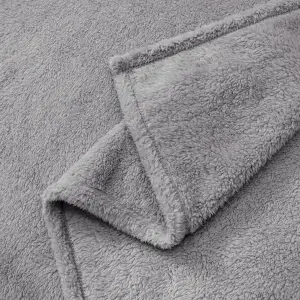 Fino Plush Blanket | Light Grey