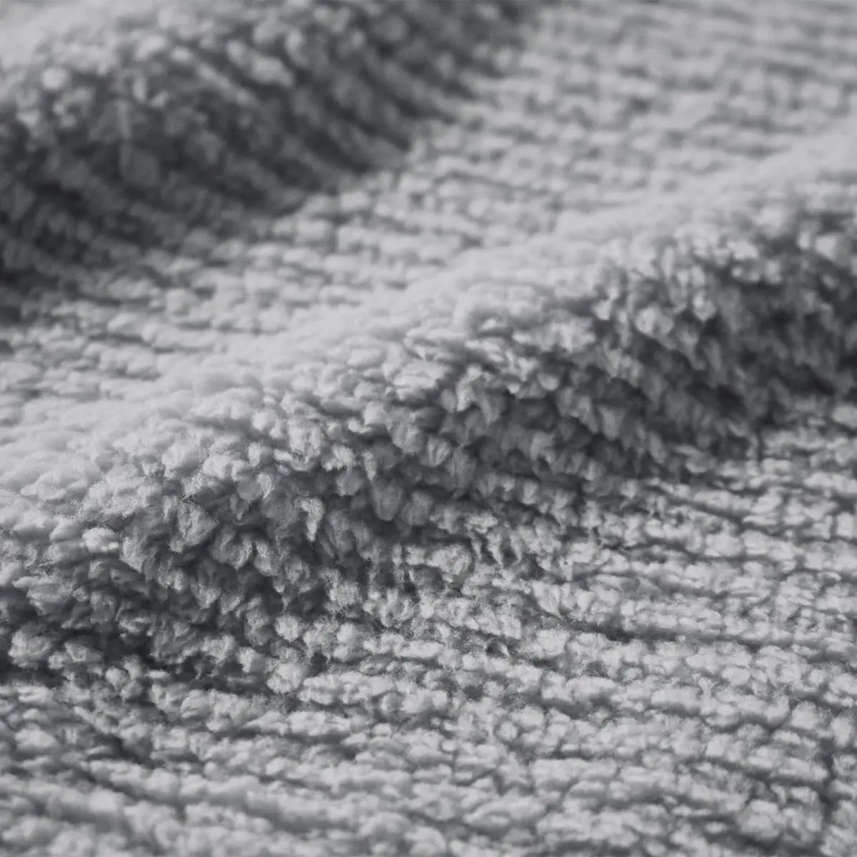 Fino Plush Blanket | Thin Striped Textured | Light Grey