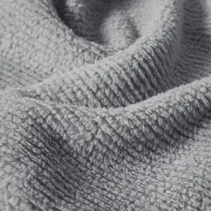 Fino Plush Blanket | Thin Striped Textured | Light Grey