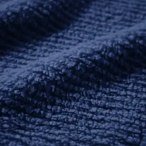 Fino Plush Blanket | Thin Striped Textured | Navy