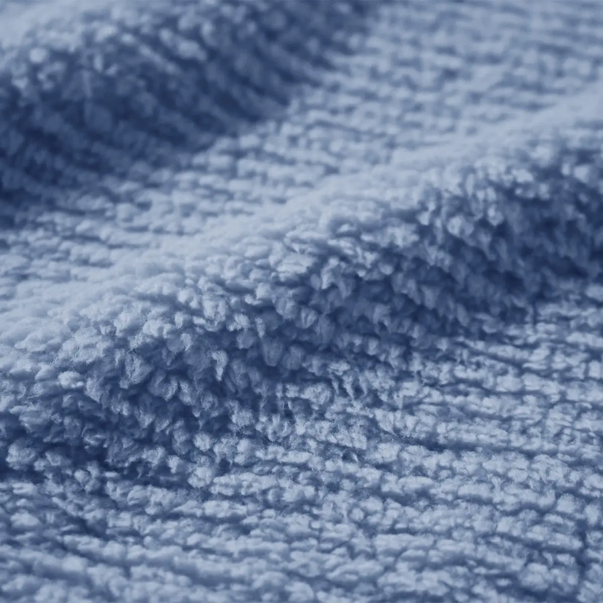 Fino Plush Thin Blanket | Striped Textured | Light Blue