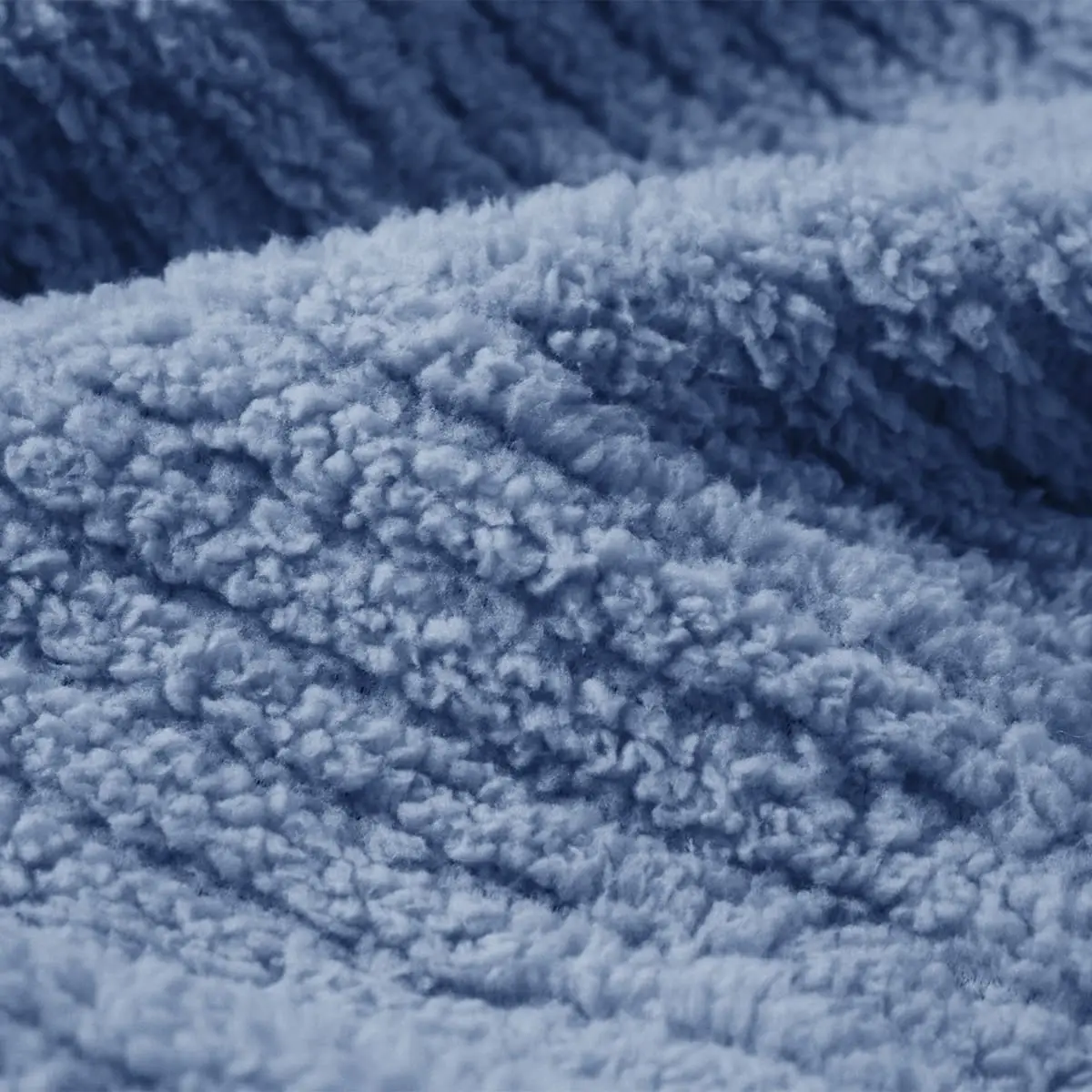 Fino Plush Throw | Bold Striped Textured | Light Blue