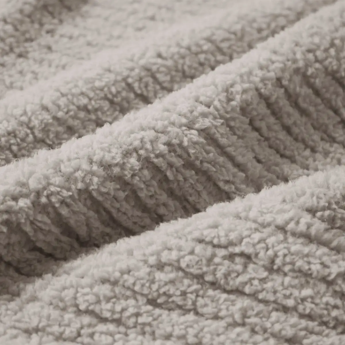 Fino Plush Throw | Bold Striped Textured | Light Brown