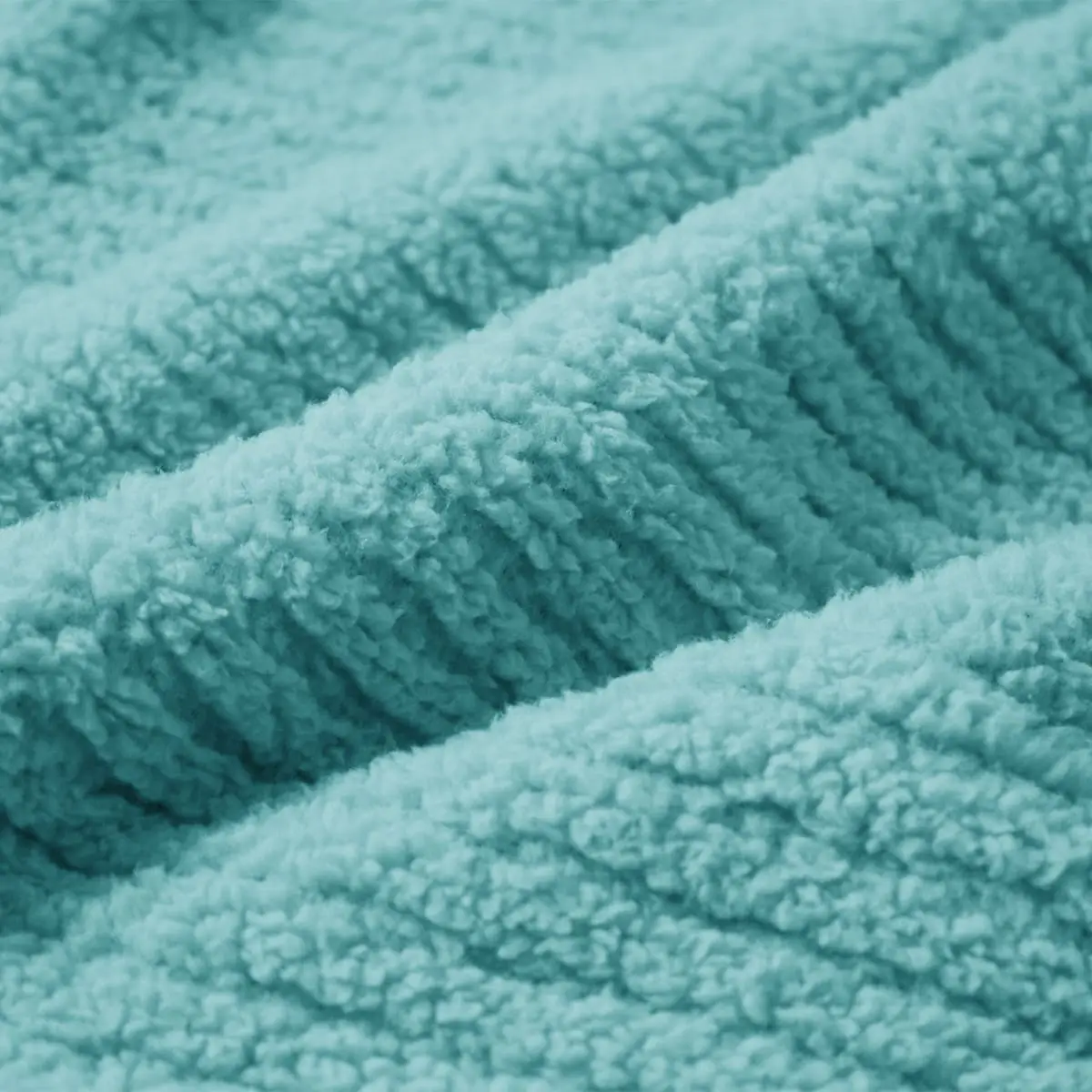 Fino Plush Throw | Bold Striped Textured | Mint Green