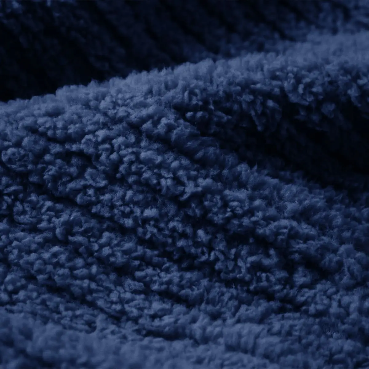 Fino Plush Throw | Bold Striped Textured | Navy