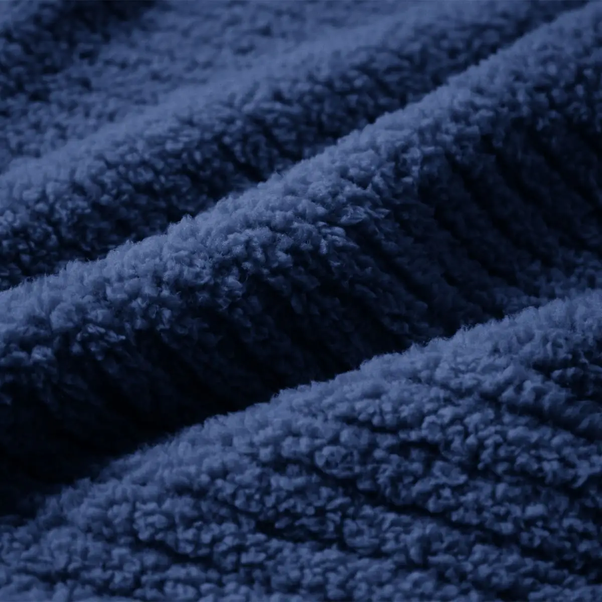 Fino Plush Throw | Bold Striped Textured | Navy