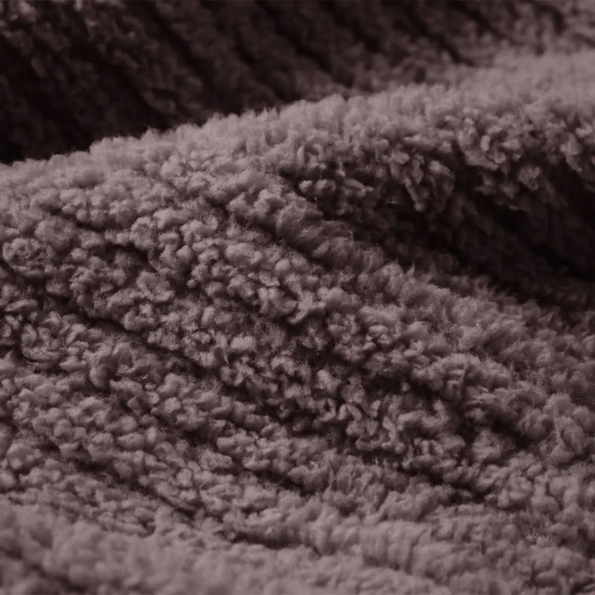 Fino Plush Throw | Bold Striped Textured | Red Brown