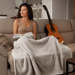 Fino Plush Throw | Light Brown