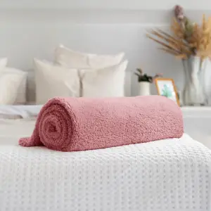 Fino Plush Throw | Pink