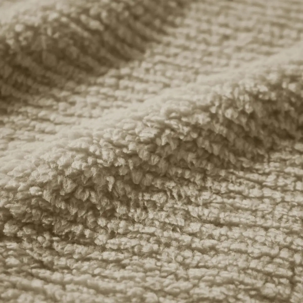 Fino Plush Throw | Thin Striped Textured | Beige