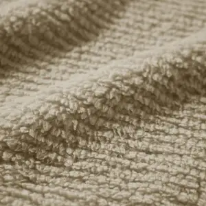 Fino Plush Throw | Thin Striped Textured | Beige