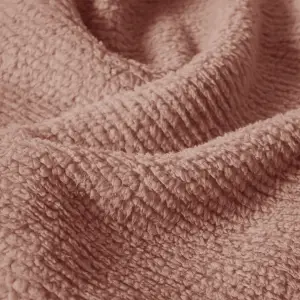 Fino Plush Throw | Thin Striped Textured | Brown