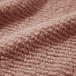 Fino Plush Throw | Thin Striped Textured | Brown