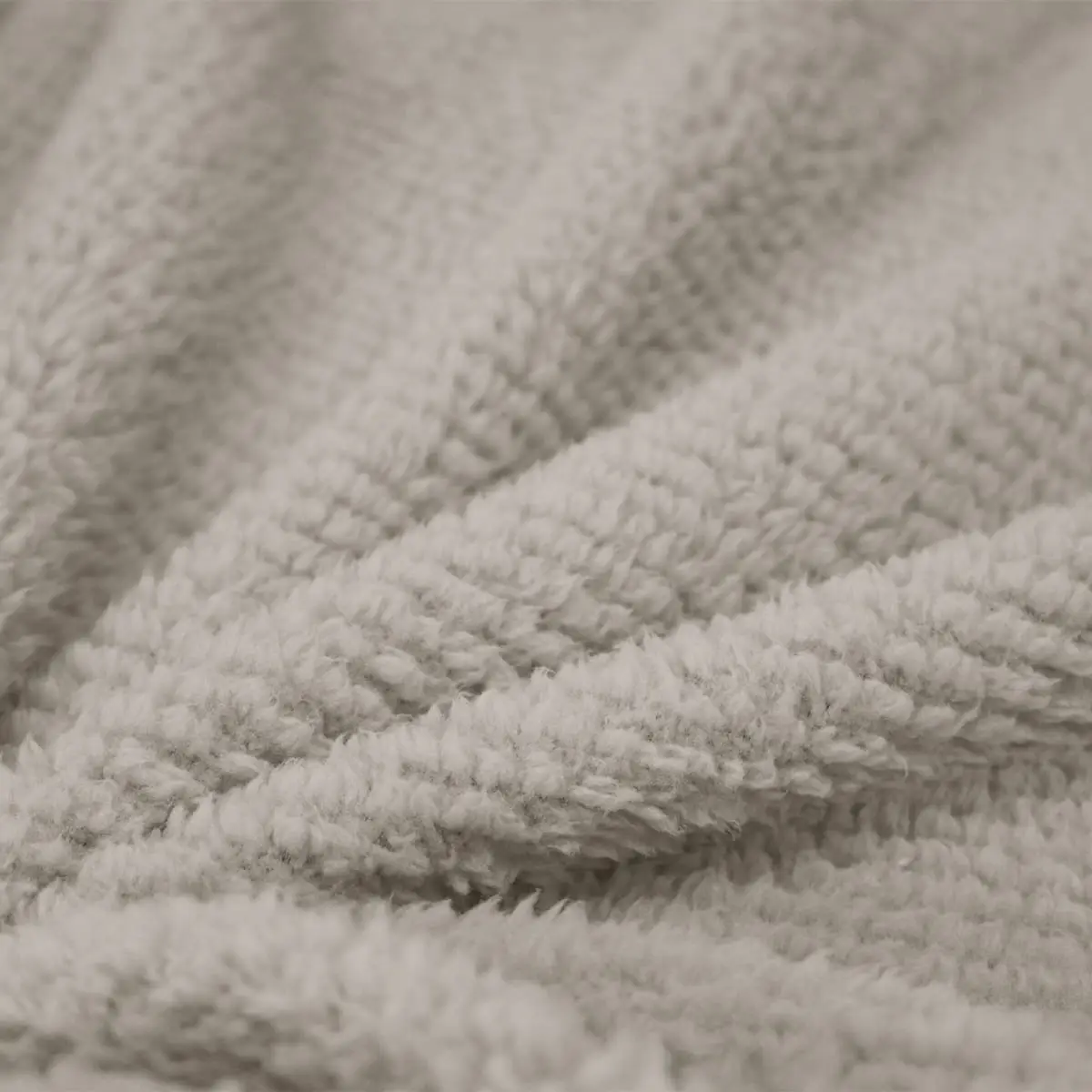 Fino Plush Throw | Thin Striped Textured | Light Brown