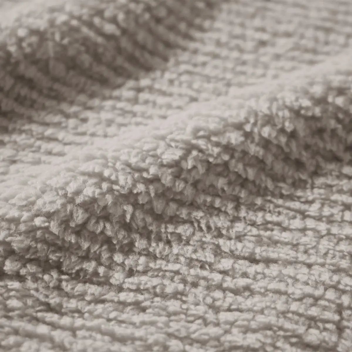 Fino Plush Throw | Thin Striped Textured | Light Brown
