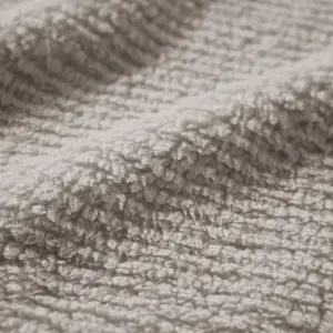 Fino Plush Throw | Thin Striped Textured | Light Brown