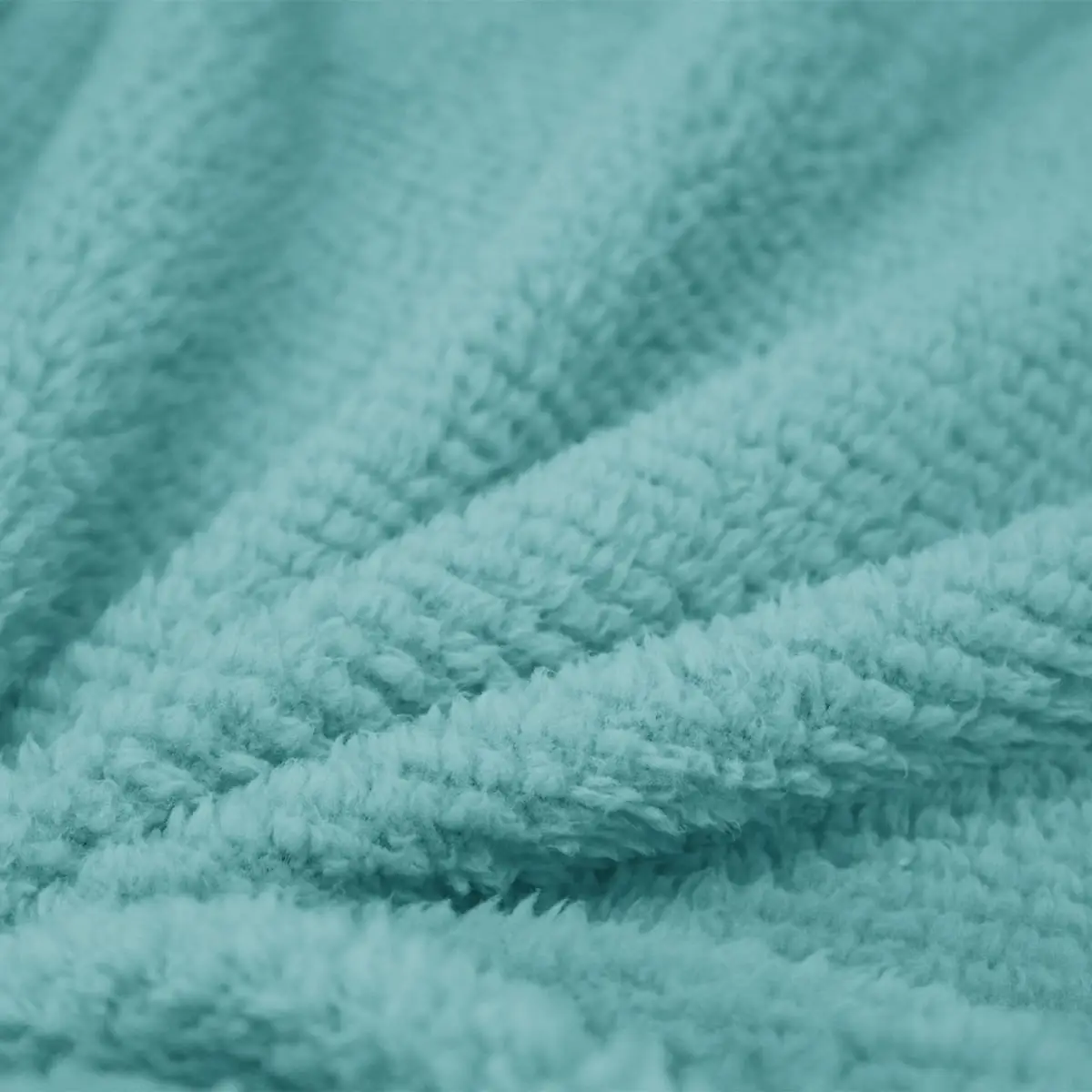 Fino Plush Throw | Thin Striped Textured | Mint Green