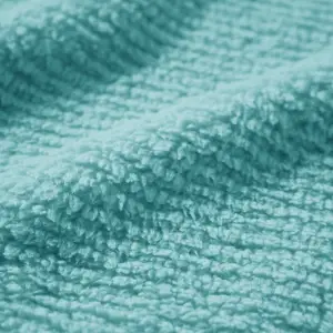 Fino Plush Throw | Thin Striped Textured | Mint Green