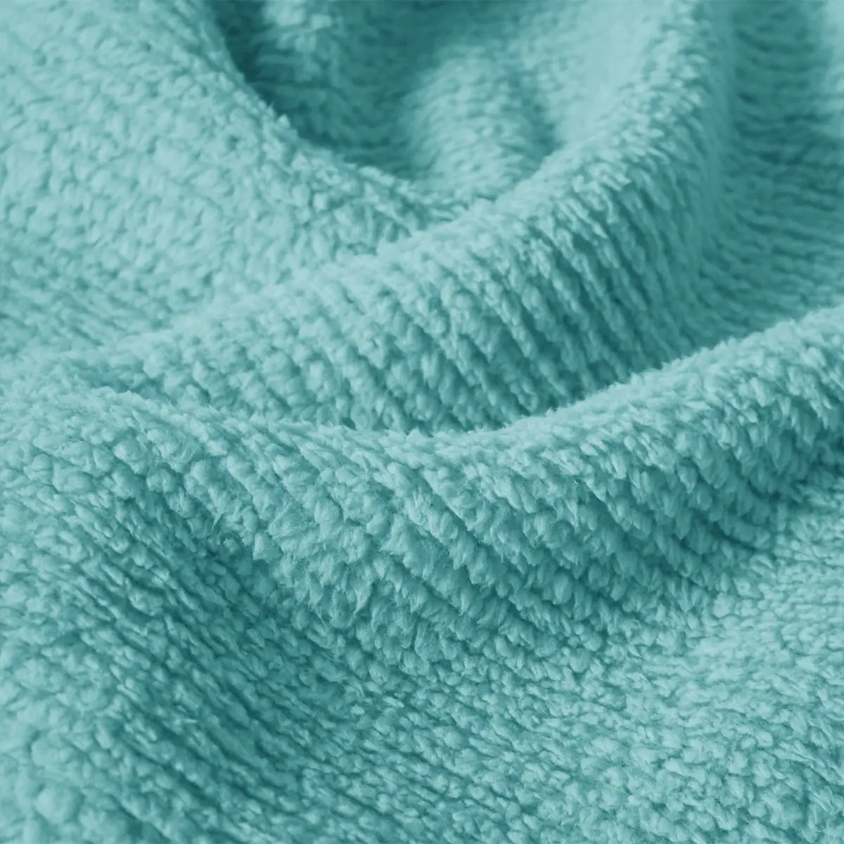 Fino Plush Throw | Thin Striped Textured | Mint Green