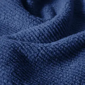 Fino Plush Throw | Thin Striped Textured | Navy
