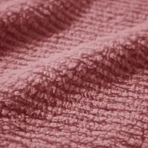 Fino Plush Throw | Thin Striped Textured | Pink