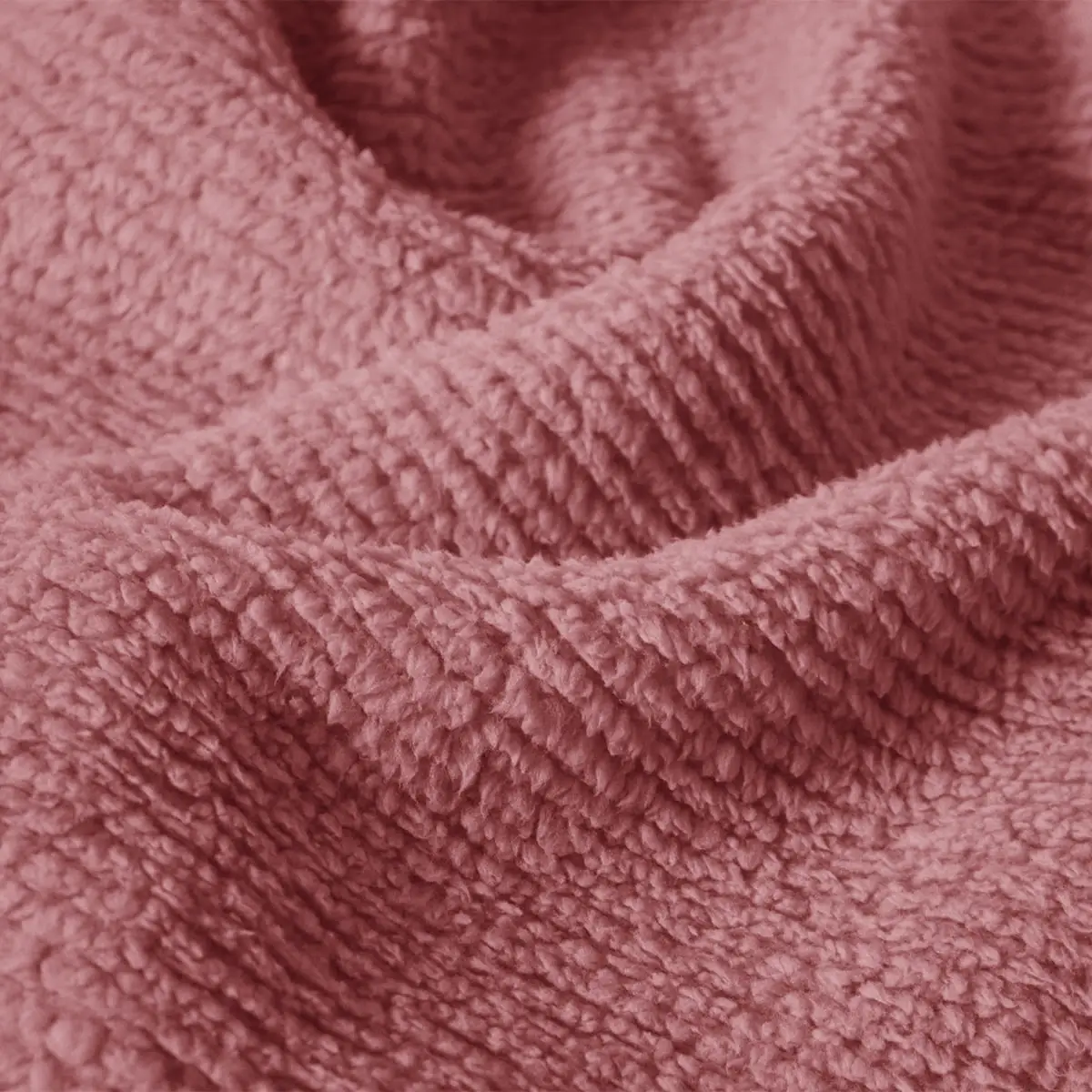 Fino Plush Throw | Thin Striped Textured | Pink