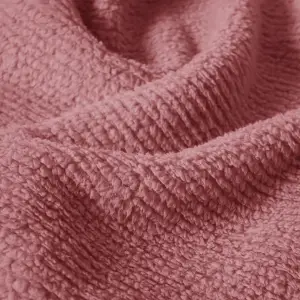 Fino Plush Throw | Thin Striped Textured | Pink