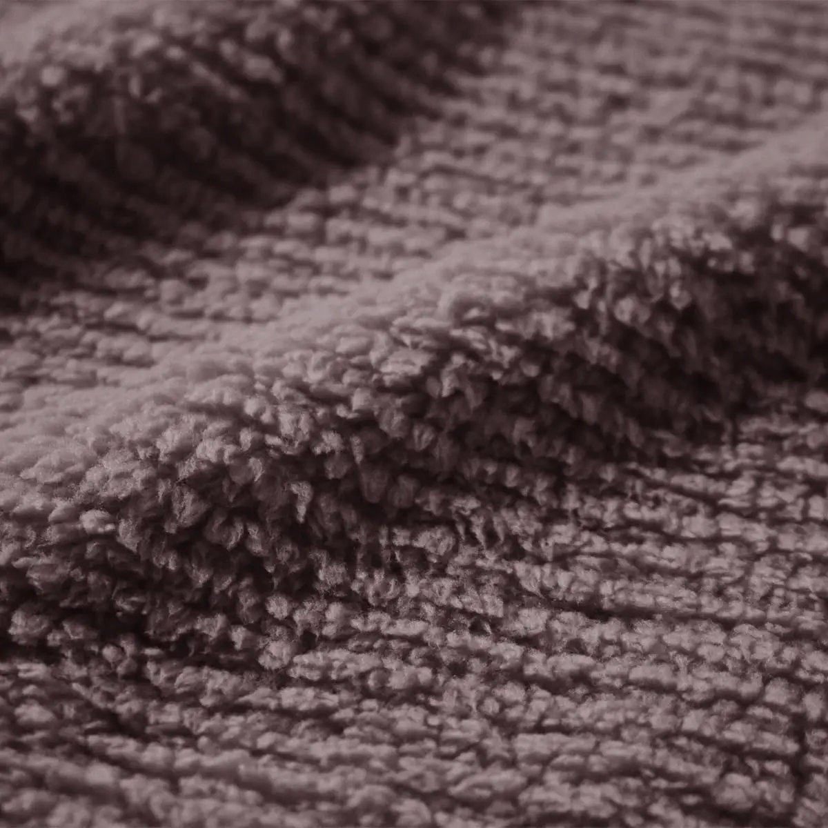 Fino Plush Throw | Thin Striped Textured | Red Brown