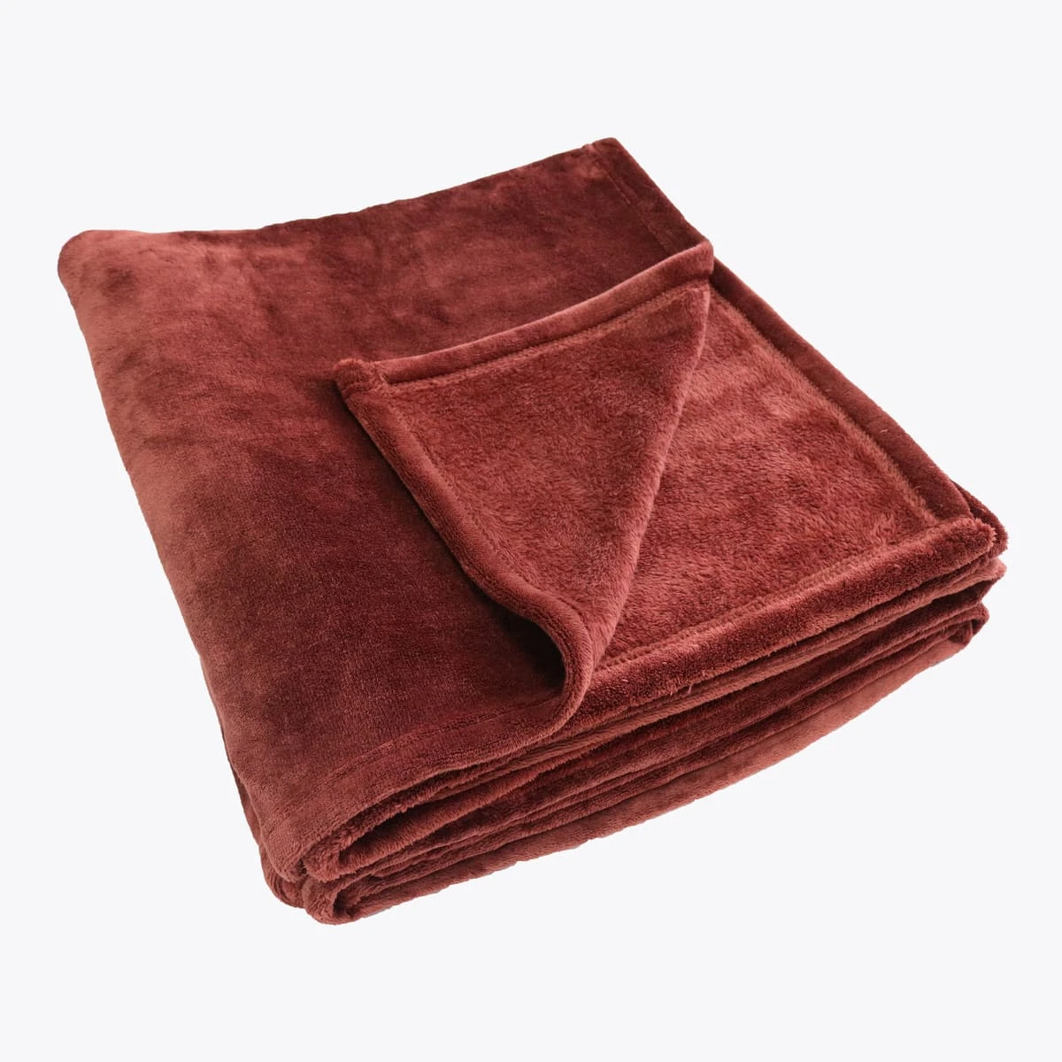 Flannel Blanket (Red Brown)