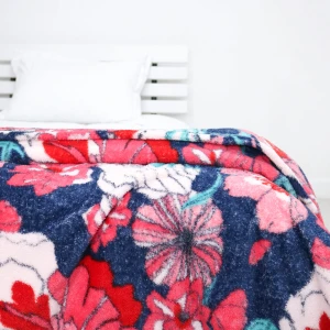 Floral Meadow Printed Plush Blanket